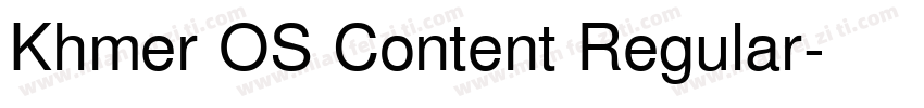 Khmer OS Content Regular字体转换